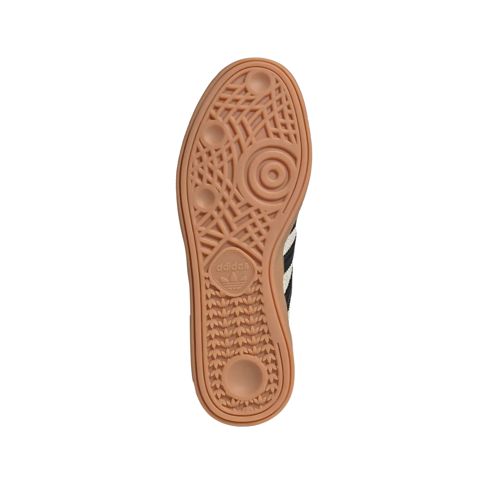 Adidas Spezial Alumina – vue semelle des baskets rétro en suède avec semelle gomme et bandes noires