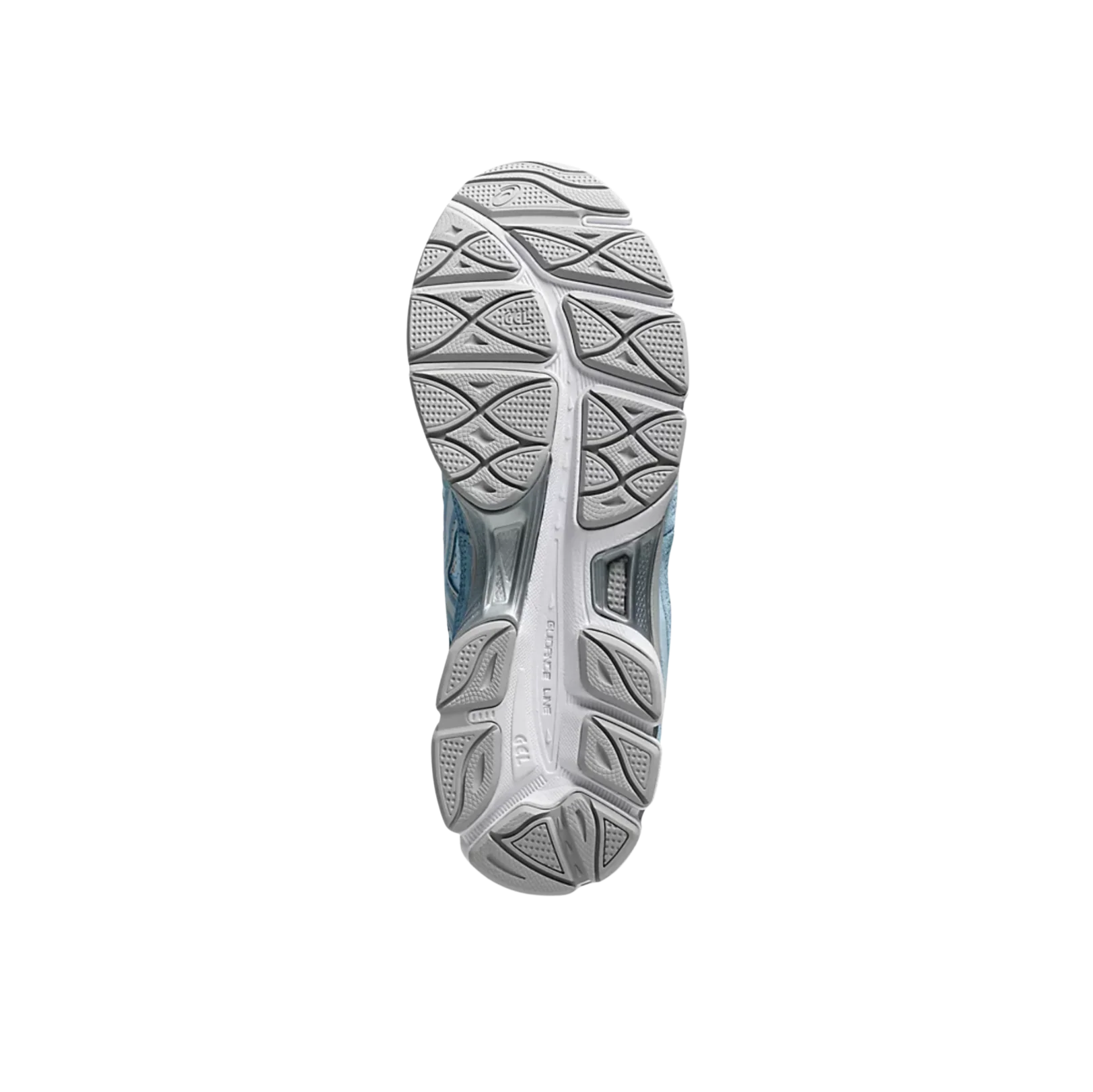 ASICS GEL NYC Arctic Sky – vue semelle des baskets rétro-tech avec semelle extérieure en gomme antidérapante
