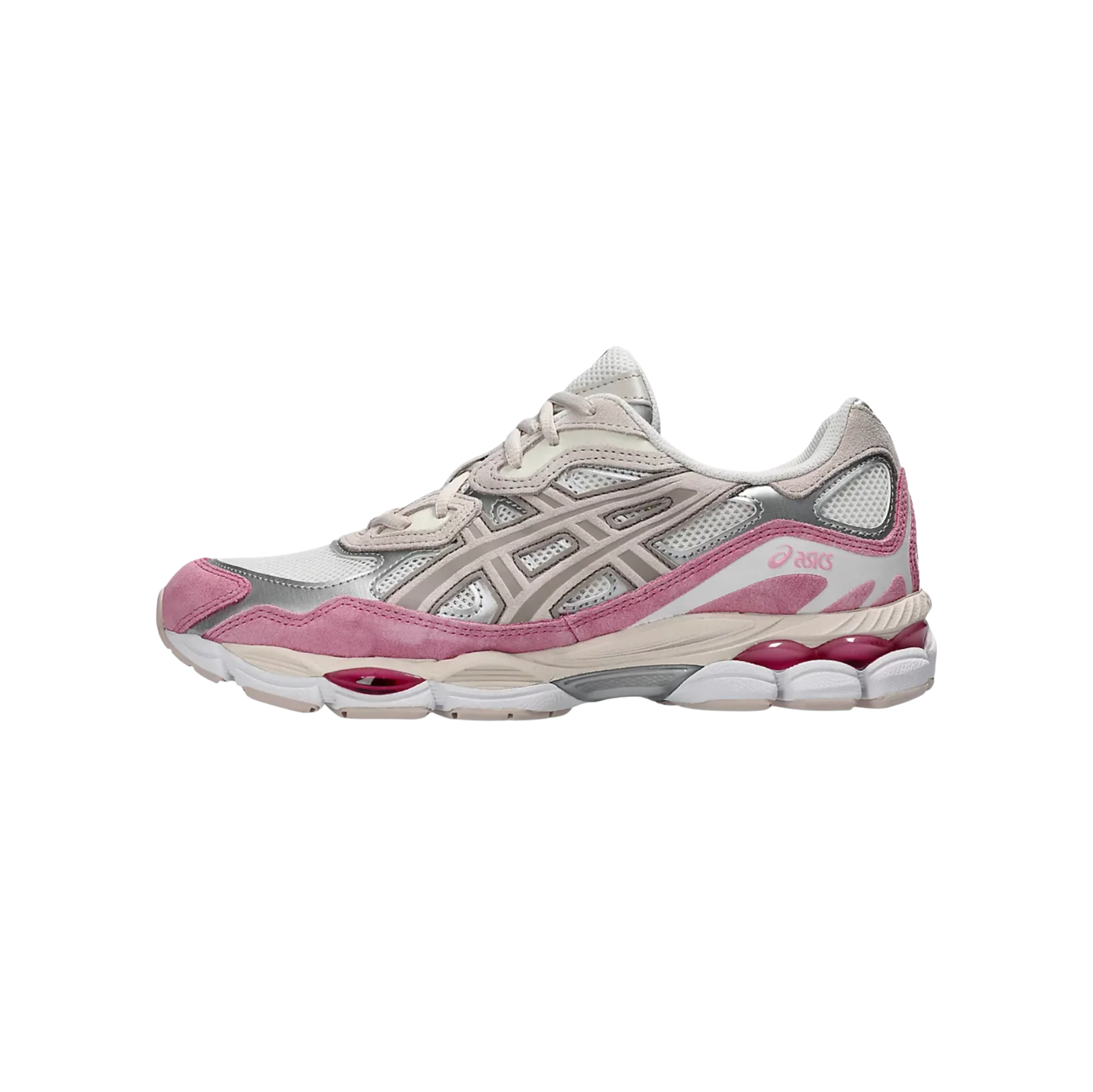ASICS GEL NYC Cream Mineral Beige – vue latérale opposée des baskets rétro-tech avec empiècements synthétiques et semelle gomme