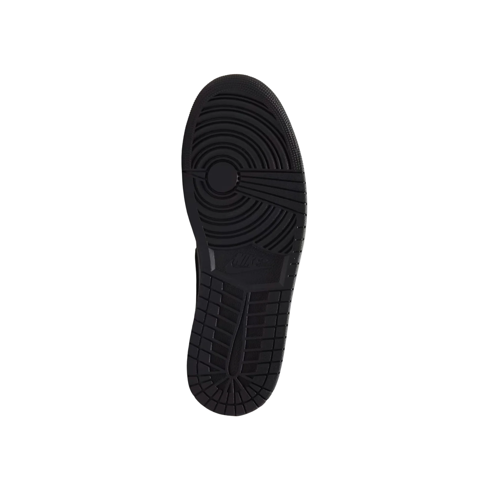 Jordan 1 Low Rookie Of The Year – vue de la semelle extérieure noire antidérapante en gomme